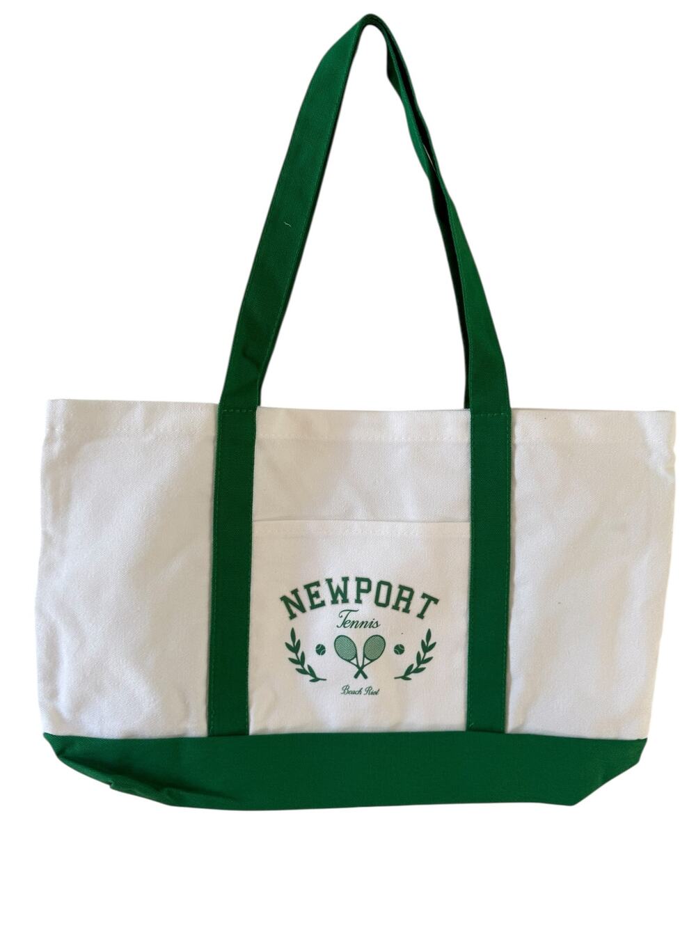 Beach Riot Newport Tennis Club Tote Bag Kelly Green